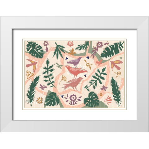 Desert Flair V Color White Modern Wood Framed Art Print with Double Matting by Brissonnet, Daphne