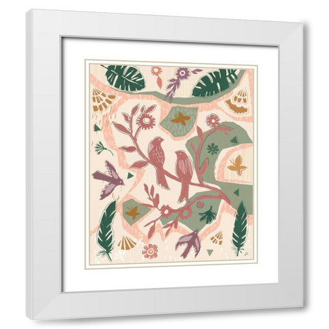 Desert Flair VI Color White Modern Wood Framed Art Print with Double Matting by Brissonnet, Daphne