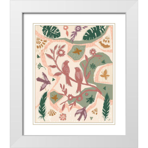 Desert Flair VI Color White Modern Wood Framed Art Print with Double Matting by Brissonnet, Daphne