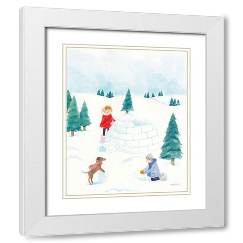 Winter Scene I White Modern Wood Framed Art Print with Double Matting by Jackson, Jenaya
