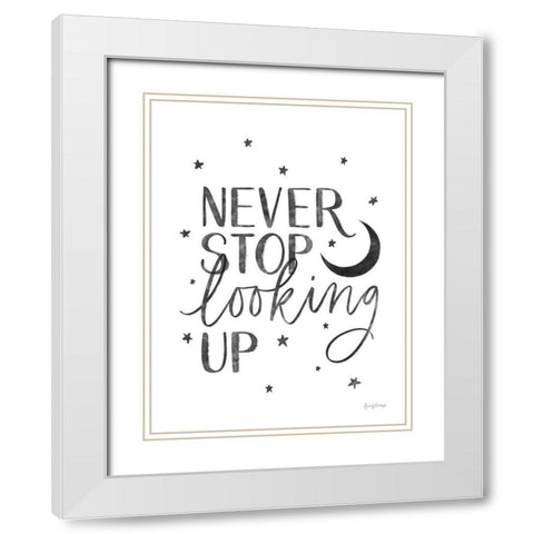 Little Child I BW White Modern Wood Framed Art Print with Double Matting by Thorns, Becky