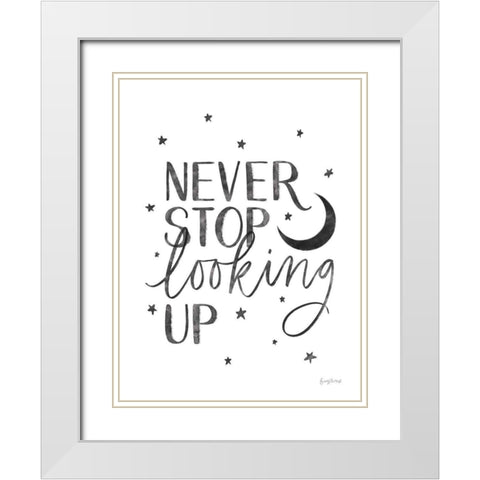 Little Child I BW White Modern Wood Framed Art Print with Double Matting by Thorns, Becky