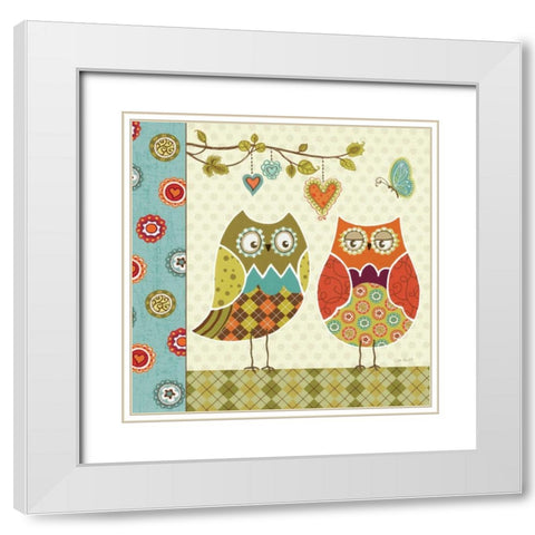Owl Wonderful I White Modern Wood Framed Art Print with Double Matting by Audit, Lisa