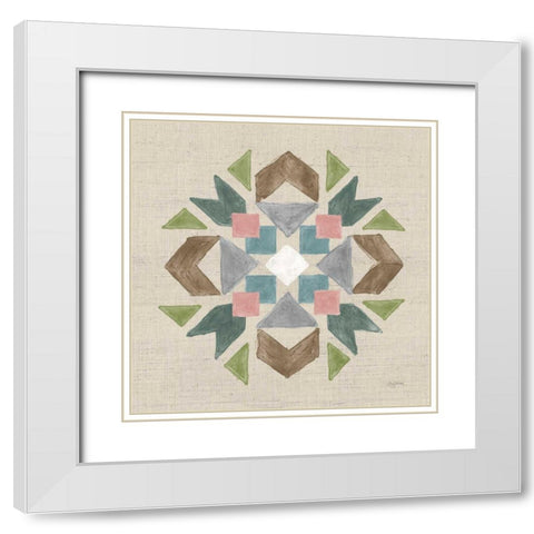Cotton Bouquet VI White Modern Wood Framed Art Print with Double Matting by Urban, Mary