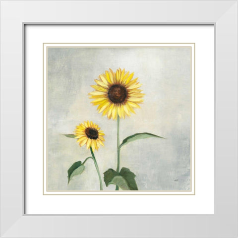 Sunny Blooms I White Modern Wood Framed Art Print with Double Matting by Purinton, Julia
