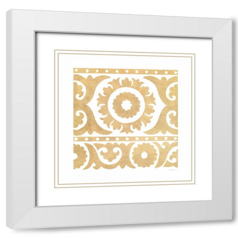 Simply Elegant III White Modern Wood Framed Art Print with Double Matting by Green, Nancy