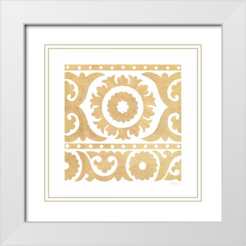 Simply Elegant III White Modern Wood Framed Art Print with Double Matting by Green, Nancy