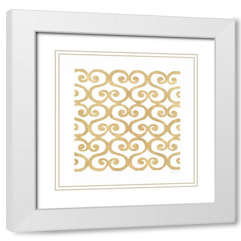Simply Elegant VI White Modern Wood Framed Art Print with Double Matting by Green, Nancy