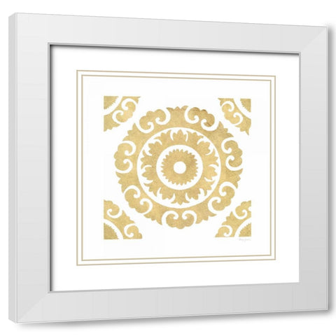 Simply Elegant VIII White Modern Wood Framed Art Print with Double Matting by Green, Nancy