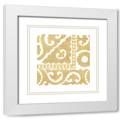 Simply Elegant IX White Modern Wood Framed Art Print with Double Matting by Green, Nancy