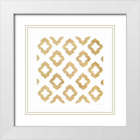 Simply Elegant XIV White Modern Wood Framed Art Print with Double Matting by Green, Nancy