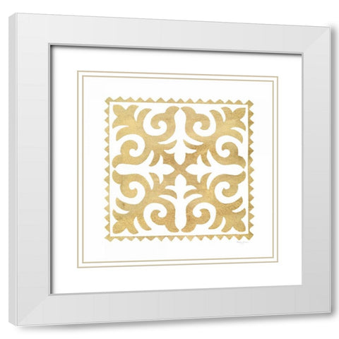 Simply Elegant XV White Modern Wood Framed Art Print with Double Matting by Green, Nancy