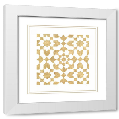 Simply Elegant XVI White Modern Wood Framed Art Print with Double Matting by Green, Nancy