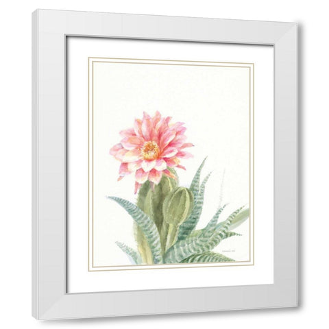 Pastel Desert II White Modern Wood Framed Art Print with Double Matting by Nai, Danhui