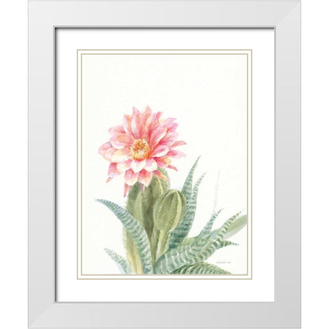 Pastel Desert II White Modern Wood Framed Art Print with Double Matting by Nai, Danhui