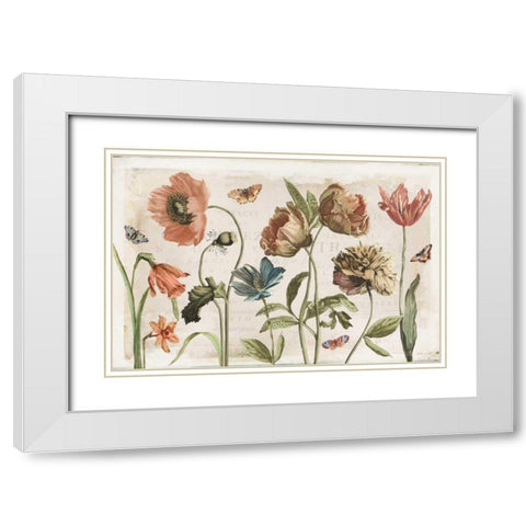 Antiquarian Blooms I White Modern Wood Framed Art Print with Double Matting by Pertiet, Katie