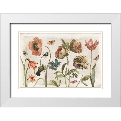 Antiquarian Blooms I White Modern Wood Framed Art Print with Double Matting by Pertiet, Katie