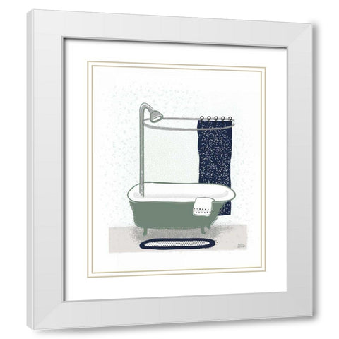 Bold Bath I BG White Modern Wood Framed Art Print with Double Matting by Averinos, Melissa