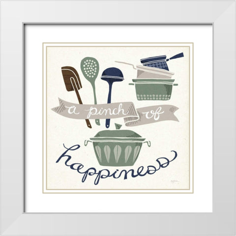 A Pinch of Happiness Winter White Modern Wood Framed Art Print with Double Matting by Urban, Mary