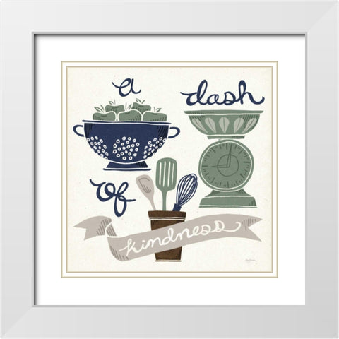 A Dash of Kindness Winter White Modern Wood Framed Art Print with Double Matting by Urban, Mary
