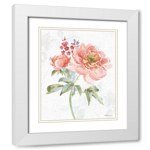 Floral Focus VI White Modern Wood Framed Art Print with Double Matting by Grove, Beth