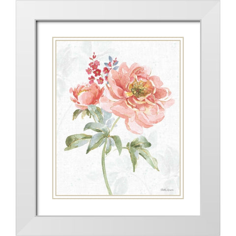 Floral Focus VI White Modern Wood Framed Art Print with Double Matting by Grove, Beth