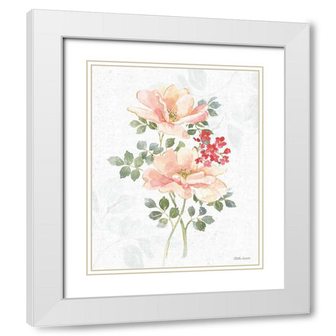 Floral Focus VIII White Modern Wood Framed Art Print with Double Matting by Grove, Beth