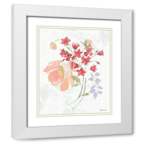 Floral Focus IX White Modern Wood Framed Art Print with Double Matting by Grove, Beth