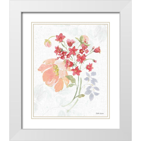 Floral Focus IX White Modern Wood Framed Art Print with Double Matting by Grove, Beth