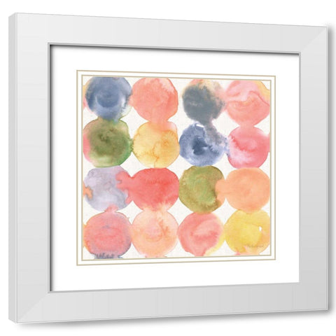 Floral Focus Pattern VIII White Modern Wood Framed Art Print with Double Matting by Grove, Beth