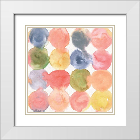 Floral Focus Pattern VIII White Modern Wood Framed Art Print with Double Matting by Grove, Beth