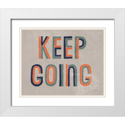 Retro Words II Gray Crop White Modern Wood Framed Art Print with Double Matting by Marshall, Laura