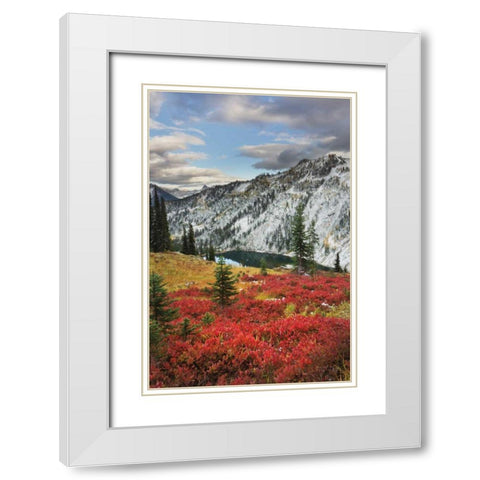 Lake Ann North Cascades White Modern Wood Framed Art Print with Double Matting by Majchrowicz, Alan