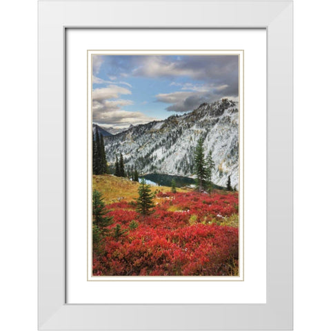 Lake Ann North Cascades White Modern Wood Framed Art Print with Double Matting by Majchrowicz, Alan