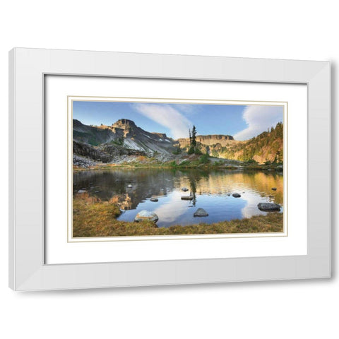 Heather Meadows in Autumn White Modern Wood Framed Art Print with Double Matting by Majchrowicz, Alan