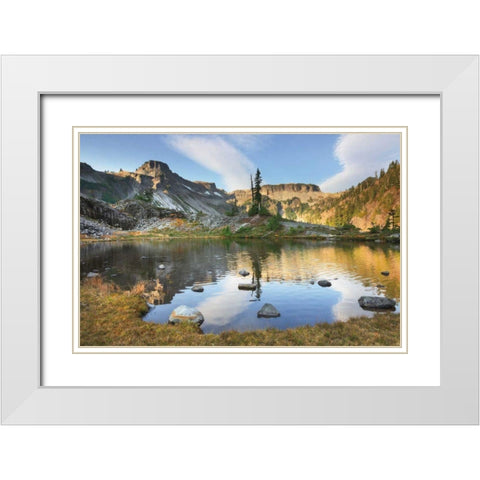 Heather Meadows in Autumn White Modern Wood Framed Art Print with Double Matting by Majchrowicz, Alan