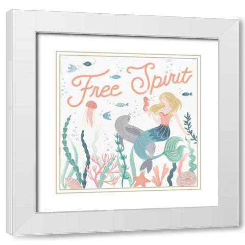Under the Sea II White Modern Wood Framed Art Print with Double Matting by Marshall, Laura