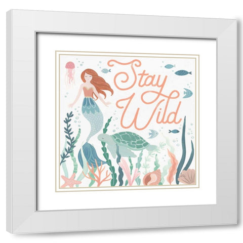 Under the Sea III White Modern Wood Framed Art Print with Double Matting by Marshall, Laura