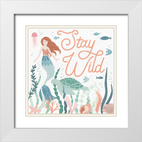 Under the Sea III White Modern Wood Framed Art Print with Double Matting by Marshall, Laura