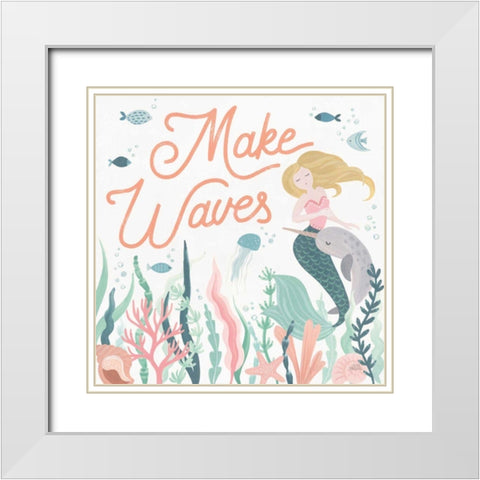 Under the Sea IV White Modern Wood Framed Art Print with Double Matting by Marshall, Laura