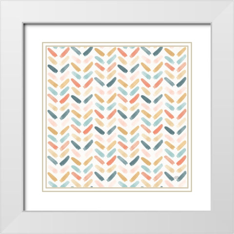 Under the Sea Pattern XA White Modern Wood Framed Art Print with Double Matting by Marshall, Laura