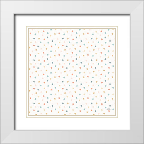 Under the Sea Pattern XIVA White Modern Wood Framed Art Print with Double Matting by Marshall, Laura