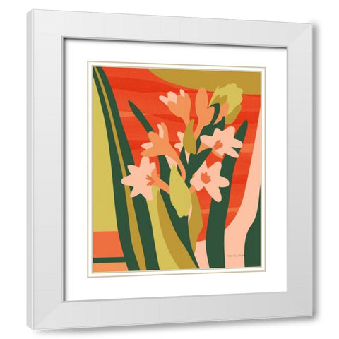 Intermingle White Modern Wood Framed Art Print with Double Matting by Gallagher, Megan