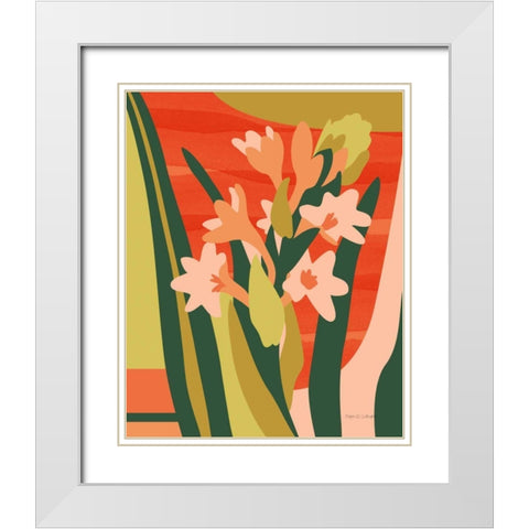 Intermingle White Modern Wood Framed Art Print with Double Matting by Gallagher, Megan