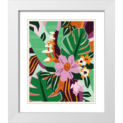 Wildflowers White Modern Wood Framed Art Print with Double Matting by Gallagher, Megan