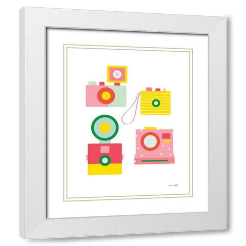 Camera Shy II White Modern Wood Framed Art Print with Double Matting by Kelle, Ann