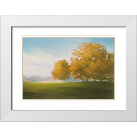 Autumn Glow Gold White Modern Wood Framed Art Print with Double Matting by Purinton, Julia