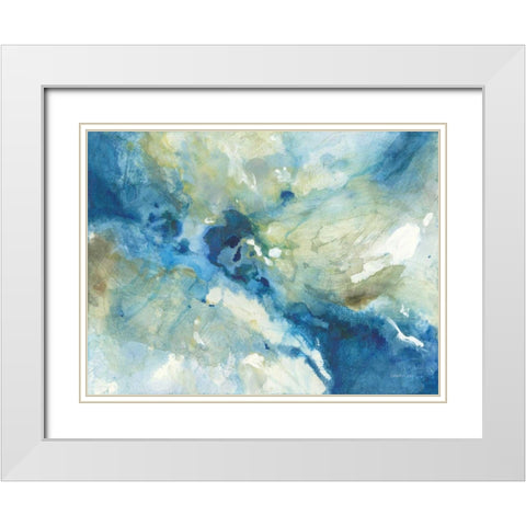 Slipstream White Modern Wood Framed Art Print with Double Matting by Nai, Danhui