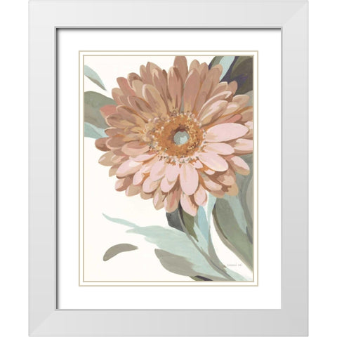 Jewel of the Garden II Pastel White Modern Wood Framed Art Print with Double Matting by Nai, Danhui
