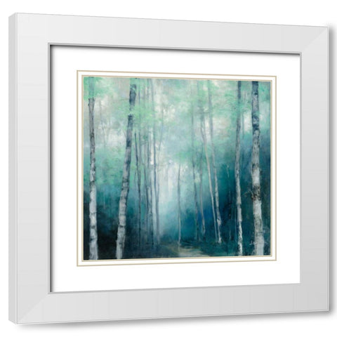 To the Woods White Modern Wood Framed Art Print with Double Matting by Purinton, Julia
